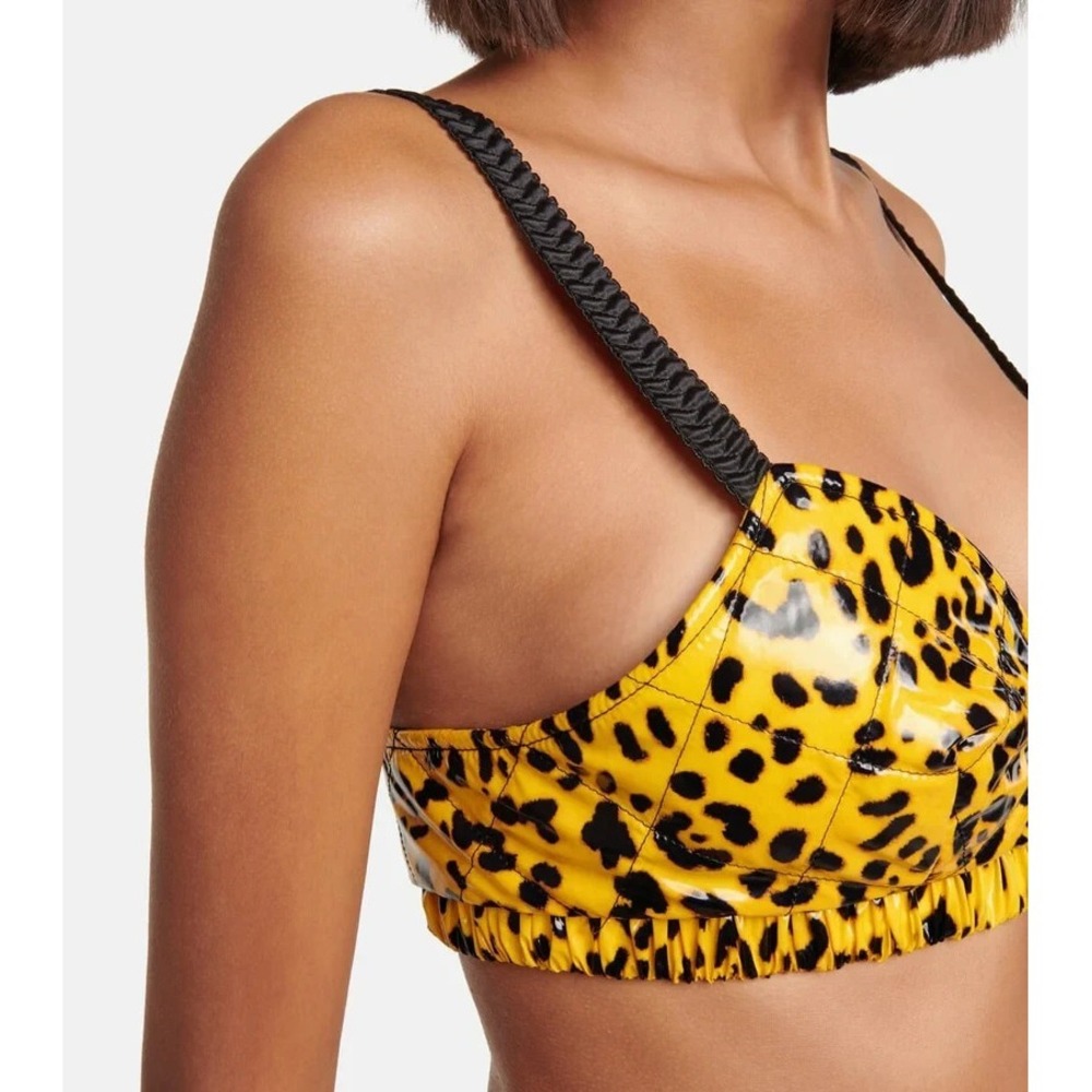 Women's Dolce & Gabbana Sexy Leopard Print Crop Top Bralette New w/ Tags $600+! - Picture 3 of 9